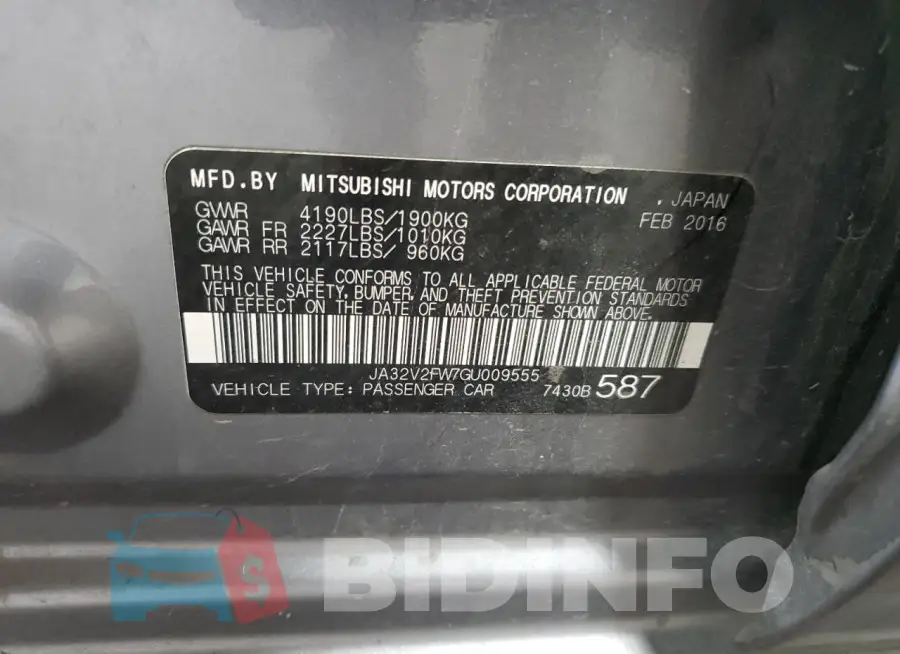 JA32V2FW7GU009555 Photo# 13