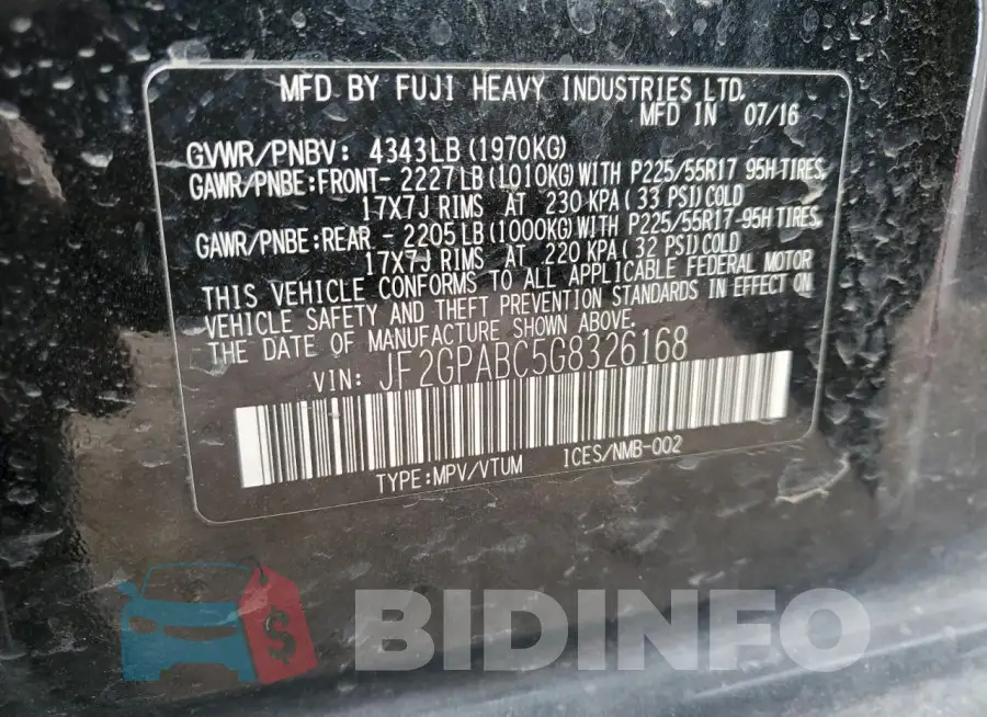 JF2GPABC5G8326168 Photo# 13