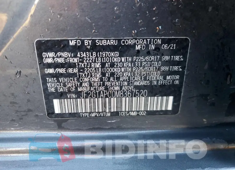 JF2GTAPC0M8367520 Photo# 13