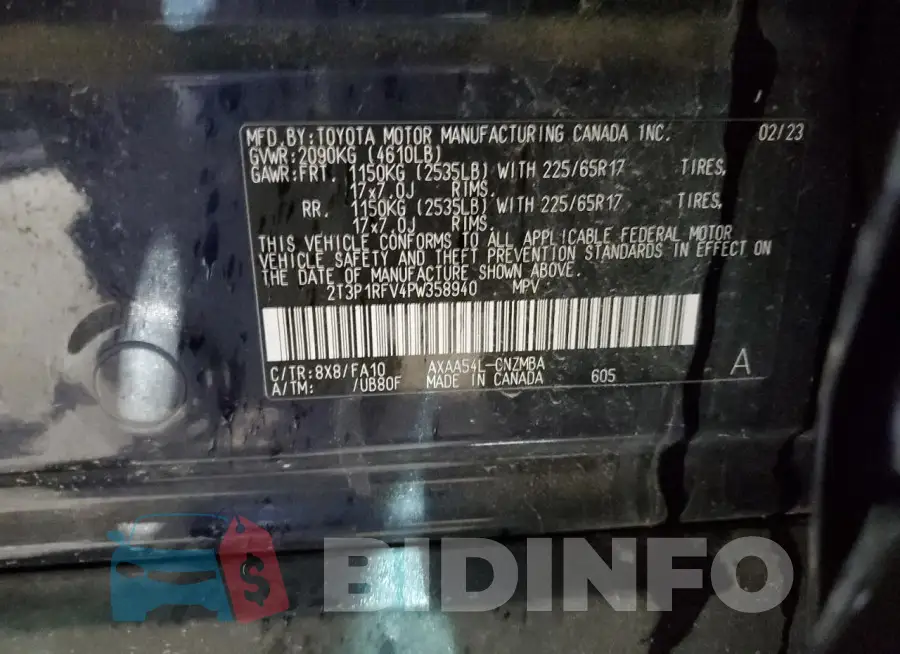 2T3P1RFV4PW358940 Photo# 13
