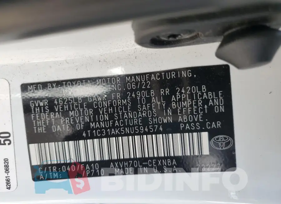 4T1C31AK5NU594574 Photo# 13