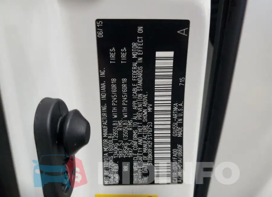 5TDBKRFH2FS176753 Photo# 14