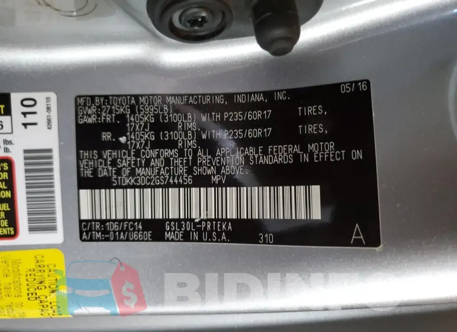 5TDKK3DC2GS744456 Photo# 13