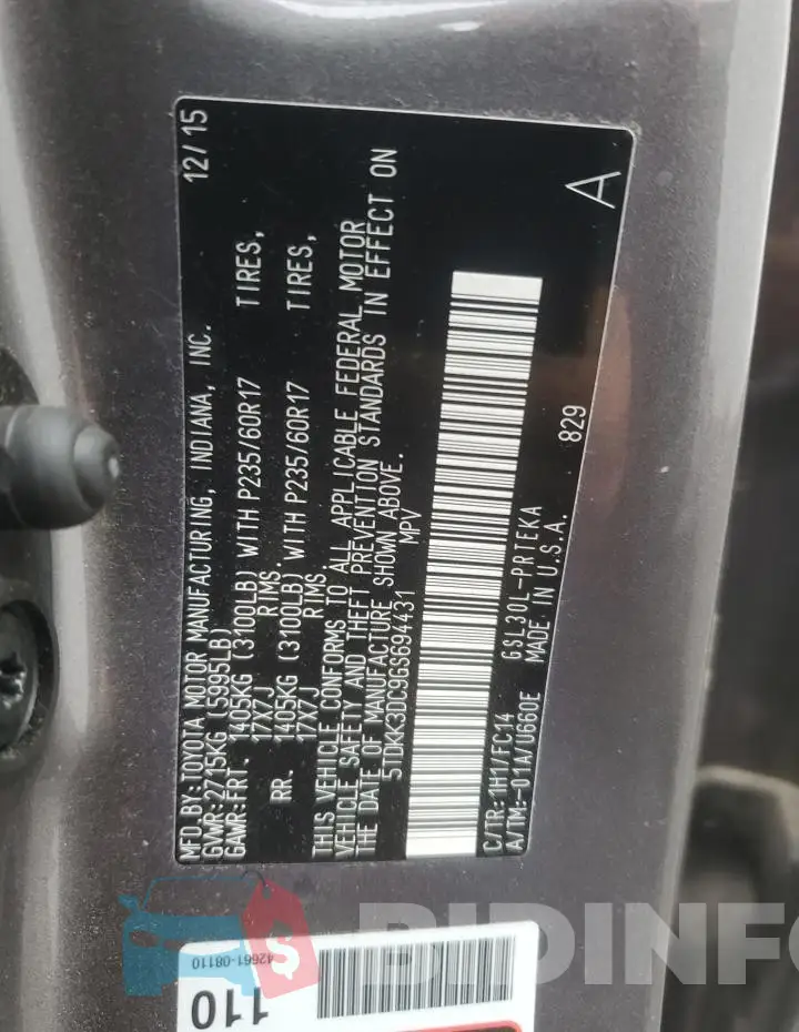 5TDKK3DC9GS694431 Photo# 13