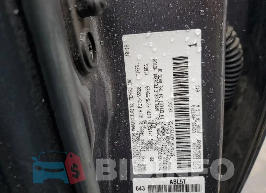 5TFAY5F16KX795432 Photo# 12