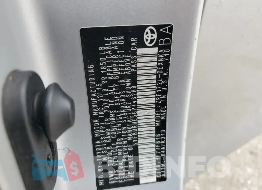 5YFBURHE5GP446288 Photo# 12