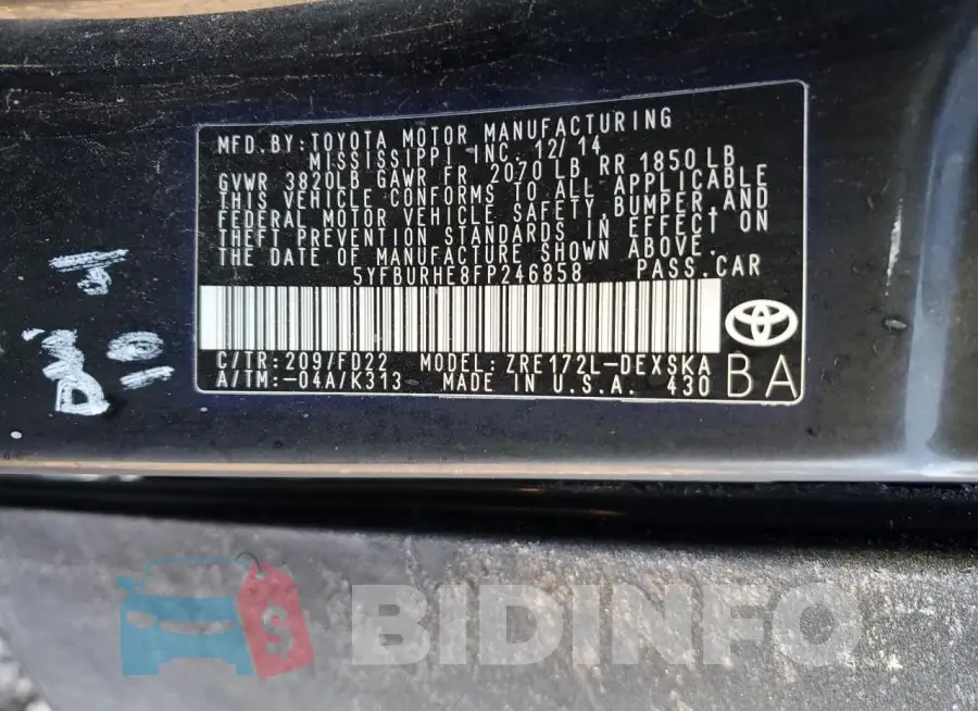 5YFBURHE8FP246858 Photo# 12
