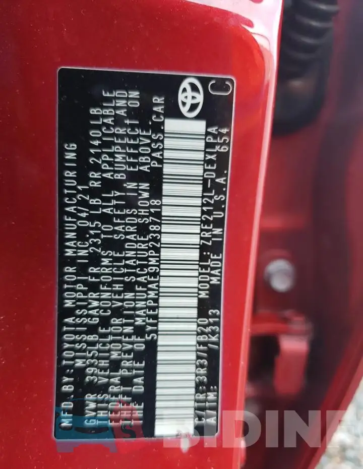 5YFEPMAE9MP238718 Photo# 12