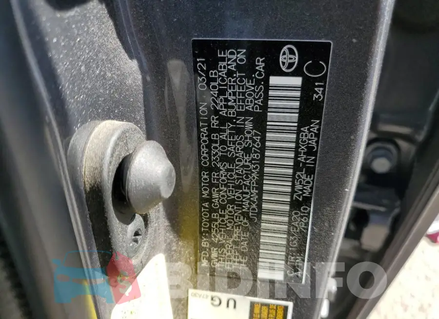 JTDKAMFP9M3187647 Photo# 12