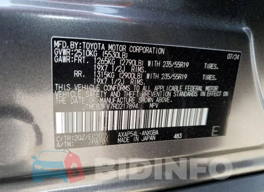 JTMEB3FV7RD217894 Photo# 13
