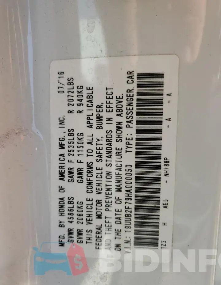 19UUB2F79HA000050 Photo# 12