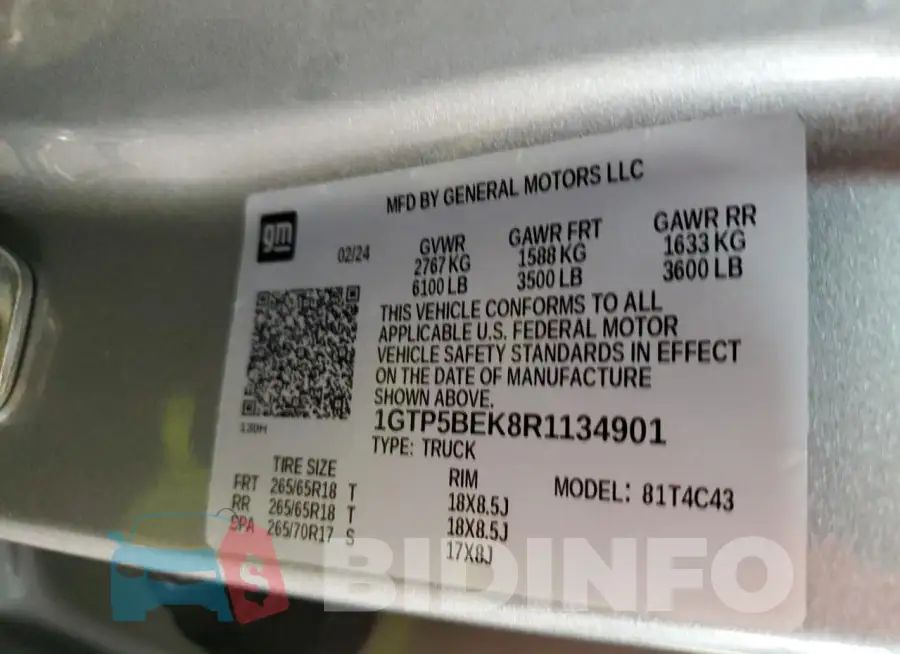 1GTP5BEK8R1134901 Photo# 12