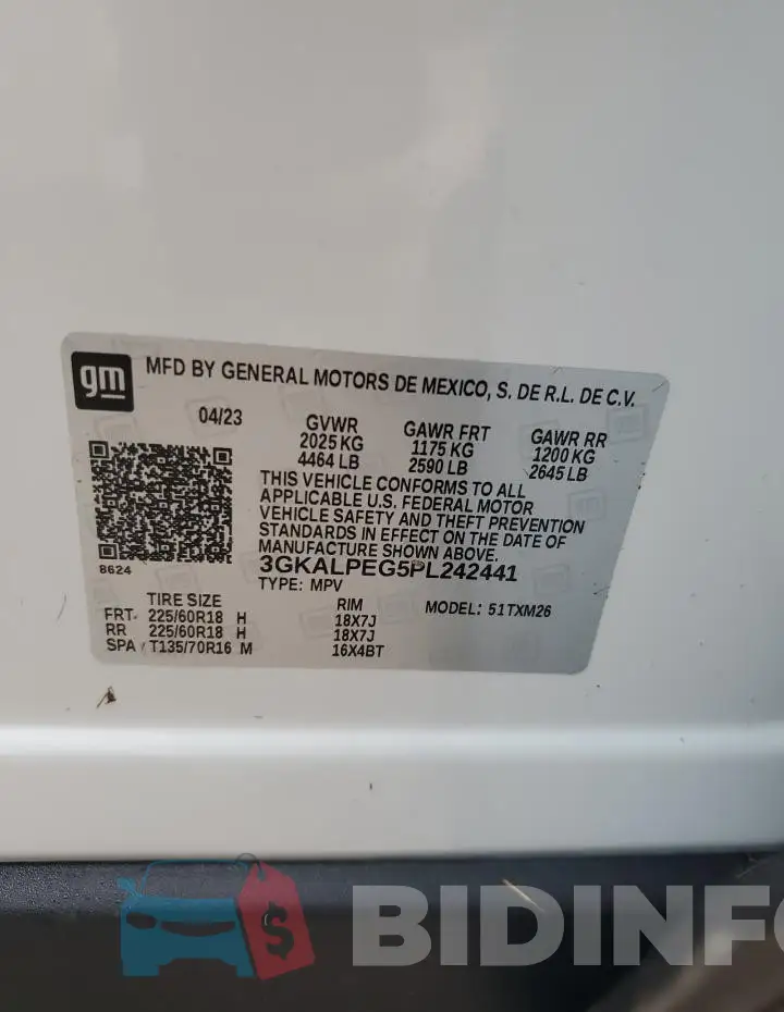 3GKALPEG5PL242441 Photo# 14