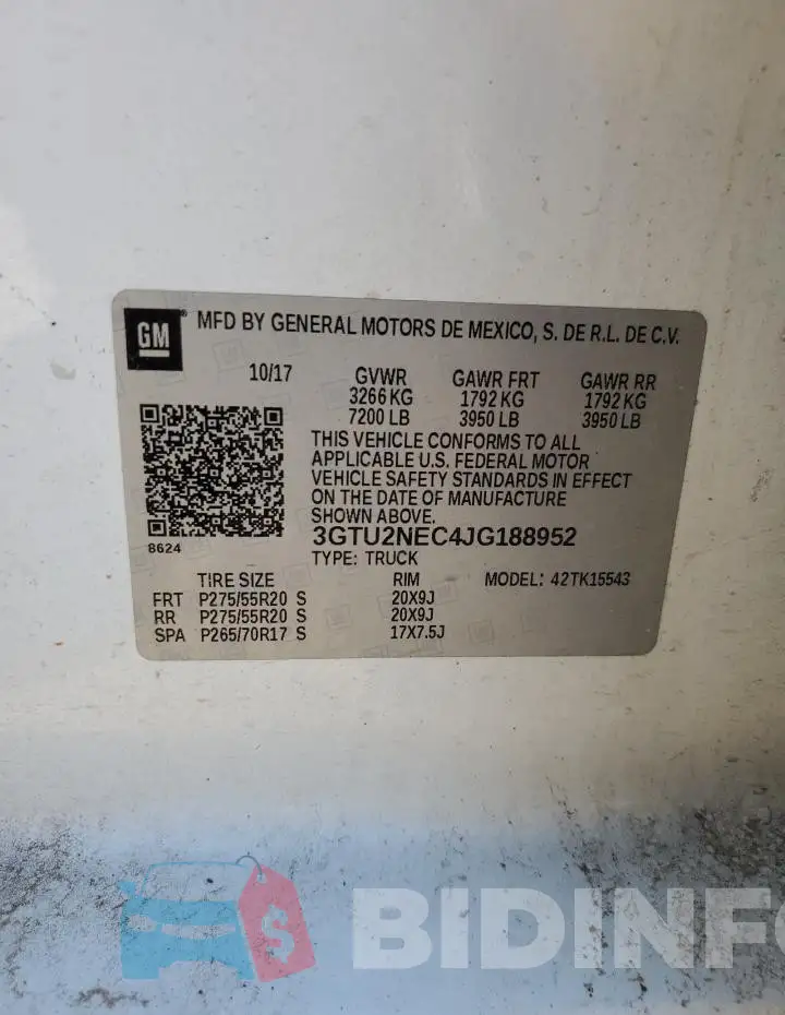 3GTU2NEC4JG188952 Photo# 12