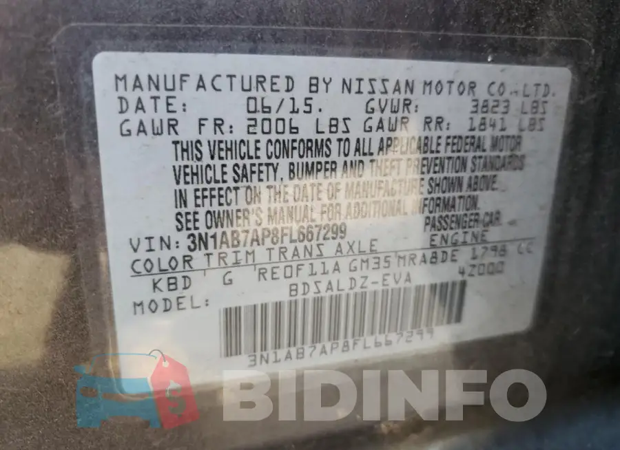 3N1AB7AP8FL667299 Photo# 12