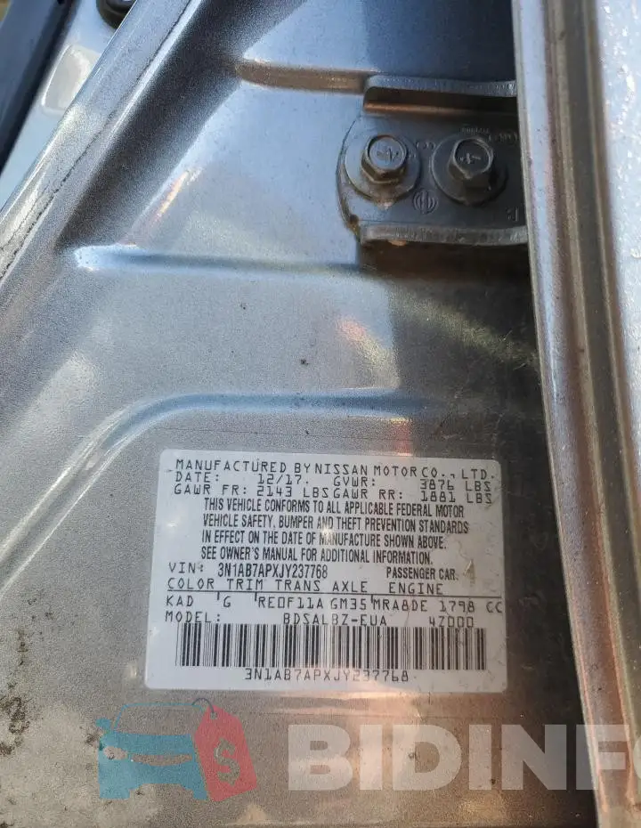 3N1AB7APXJY237768 Photo# 12