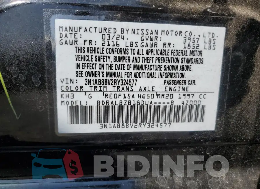 3N1AB8BV2RY324577 Photo# 12