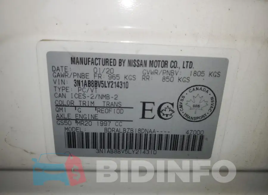3N1AB8BV5LY214310 Photo# 12