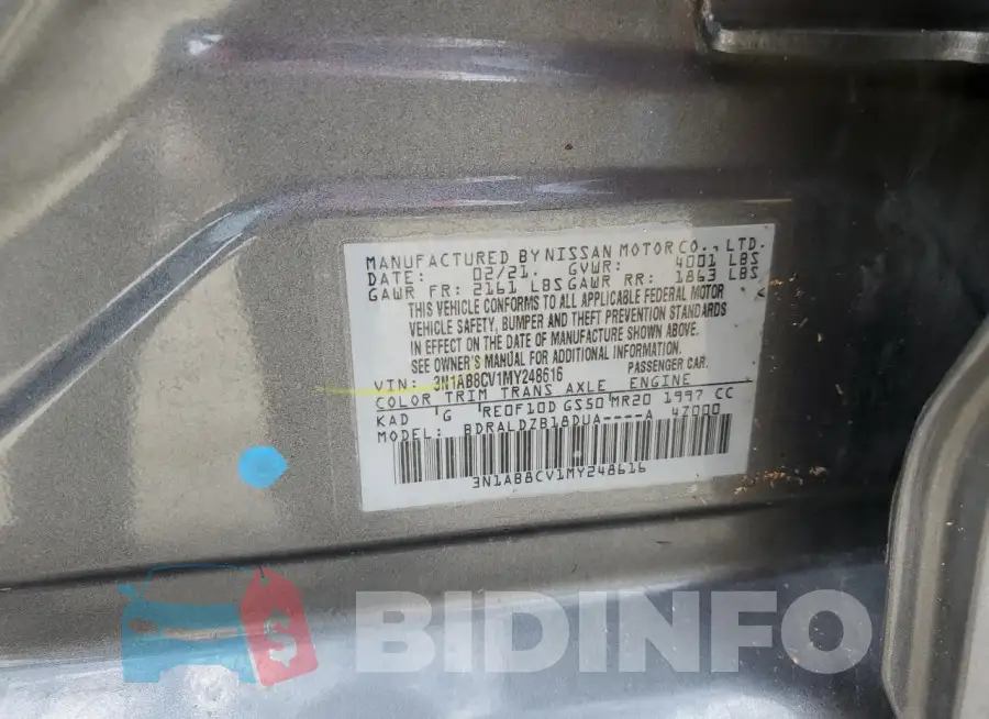 3N1AB8CV1MY248616 Photo# 13
