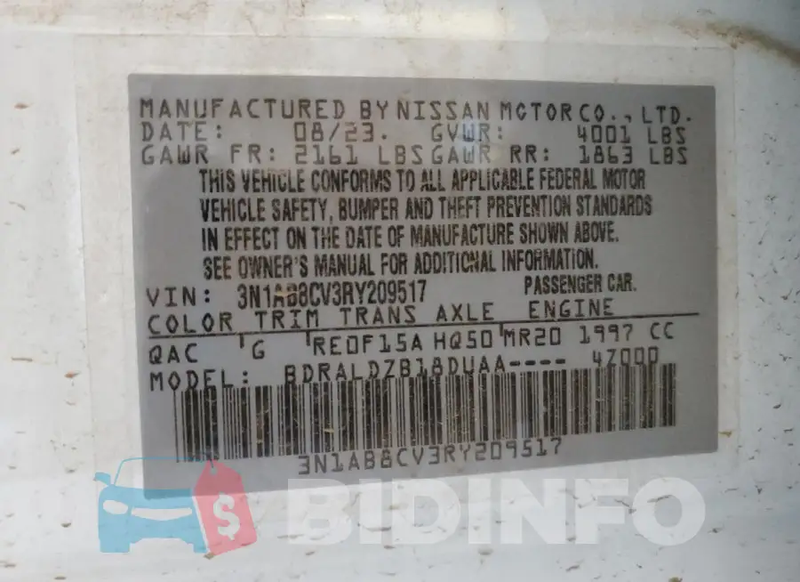 3N1AB8CV3RY209517 Photo# 12