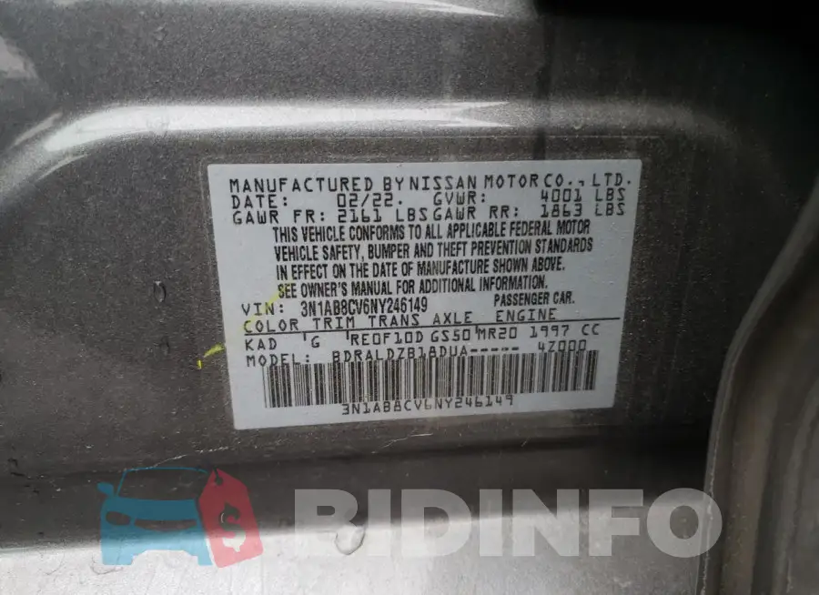 3N1AB8CV6NY246149 Photo# 12