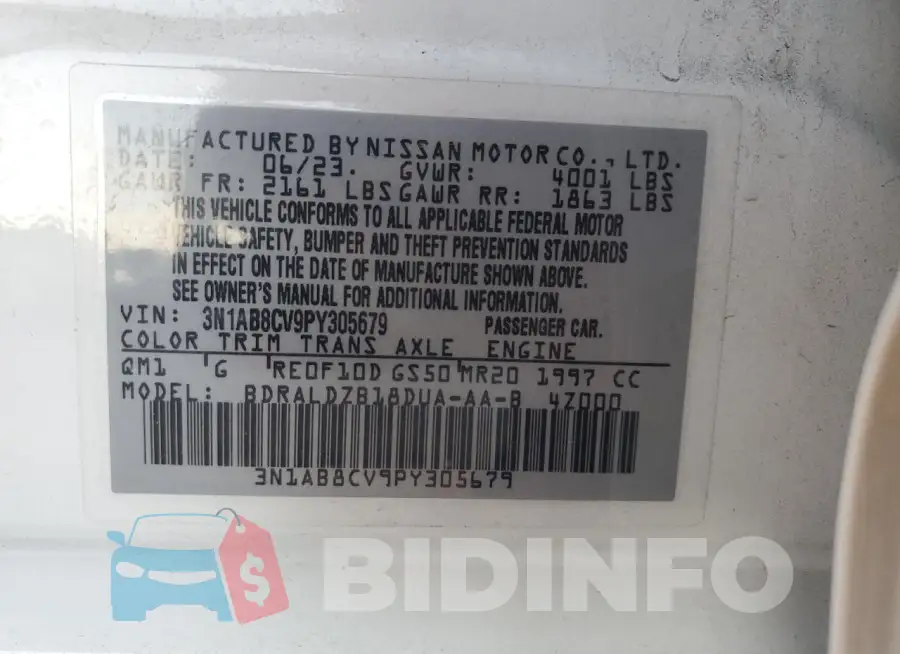 3N1AB8CV9PY305679 Photo# 12