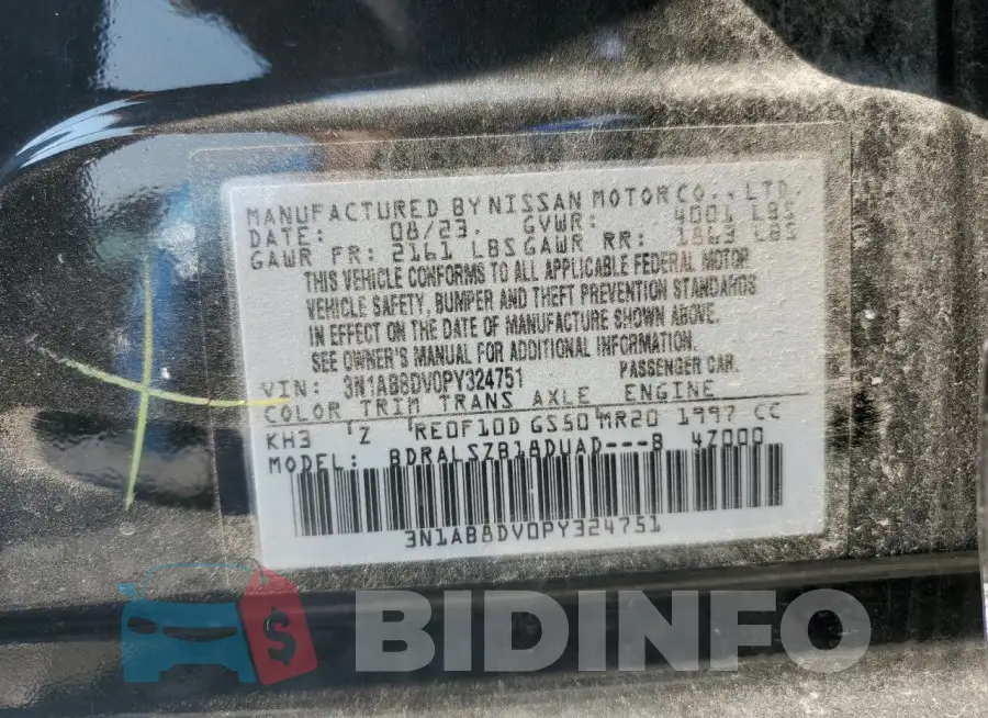3N1AB8DV0PY324751 Photo# 12