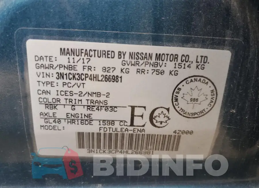 3N1CK3CP4HL266981 Photo# 12