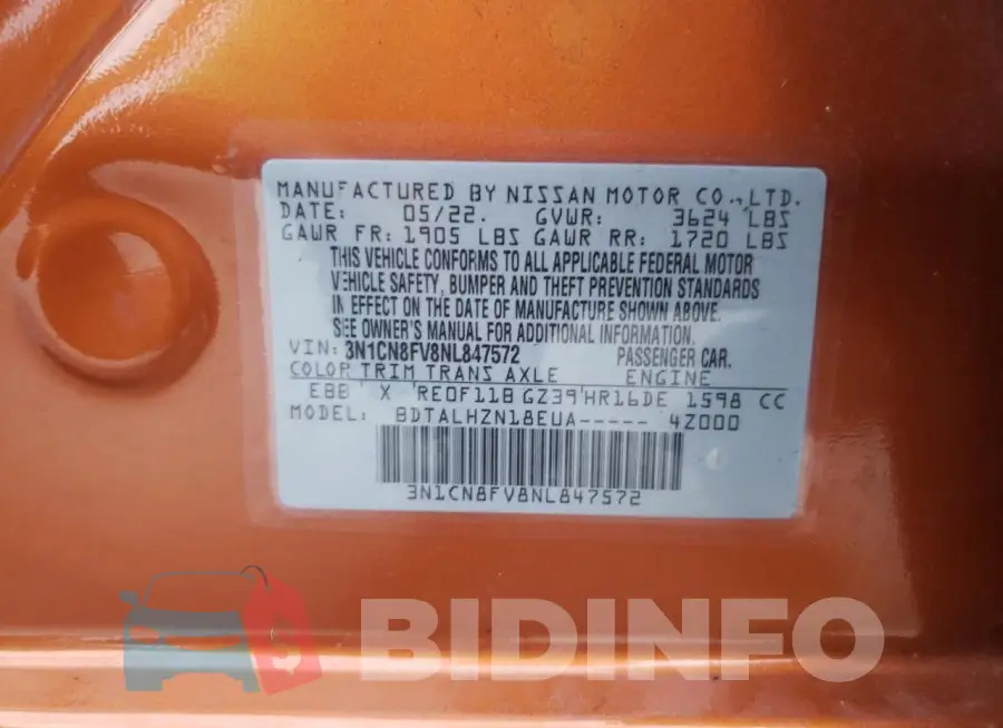 3N1CN8FV8NL847572 Photo# 12