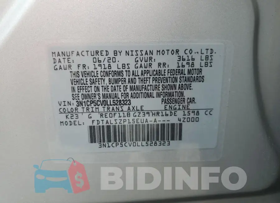 3N1CP5CV0LL528323 Photo# 13