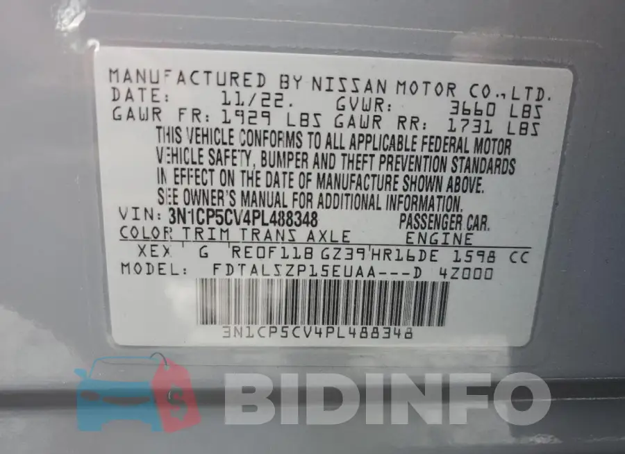 3N1CP5CV4PL488348 Photo# 14
