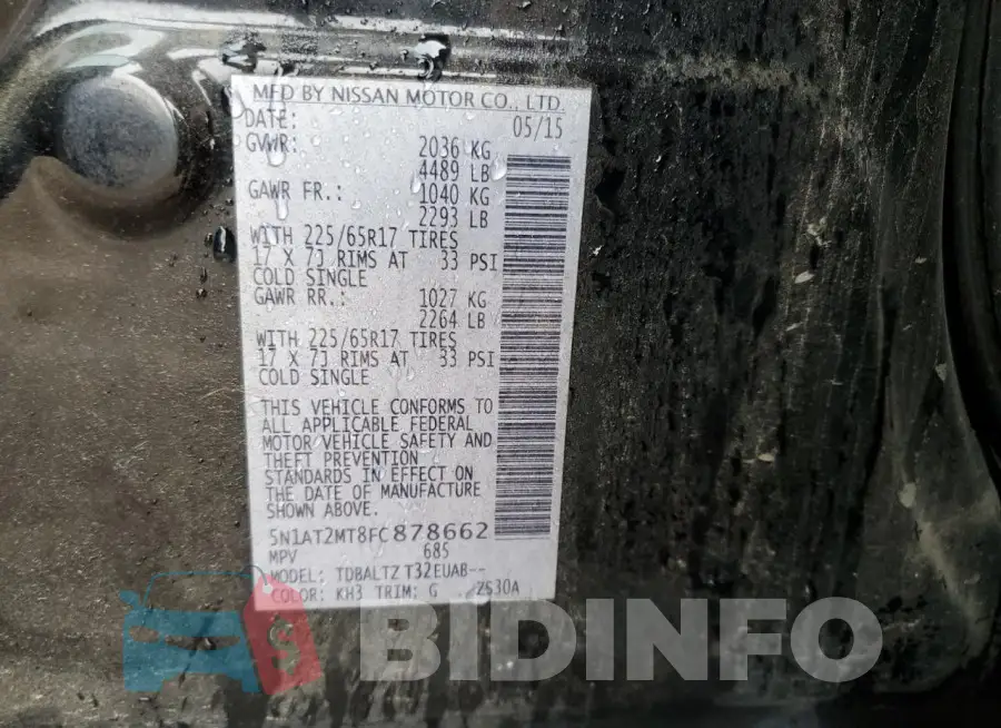 5N1AT2MT8FC878662 Photo# 14