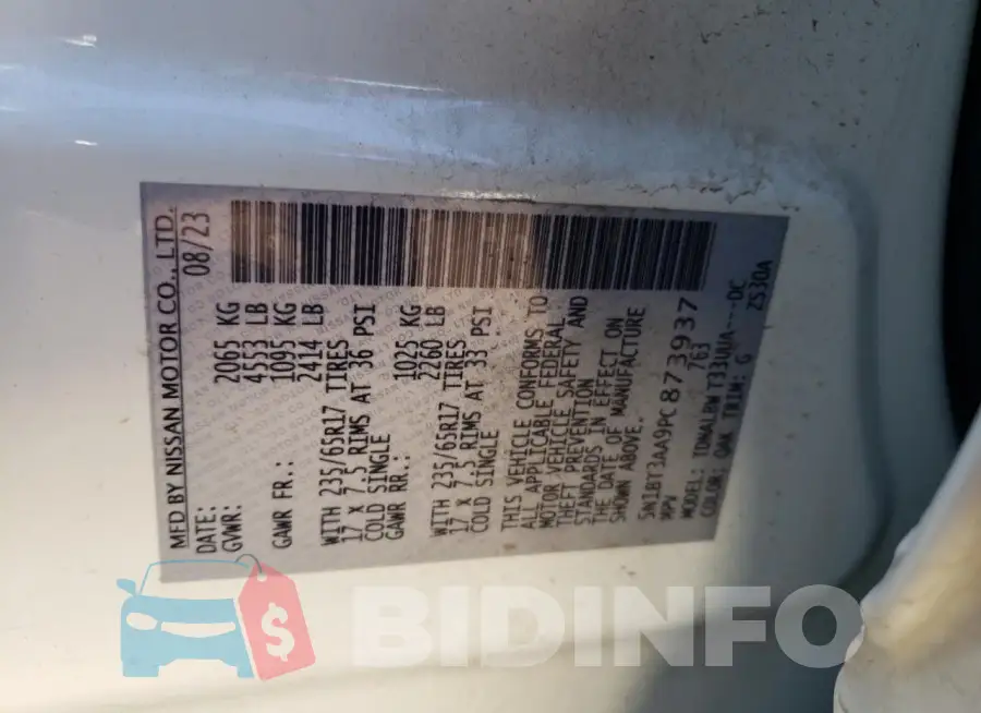 5N1BT3AA9PC873937 Photo# 14