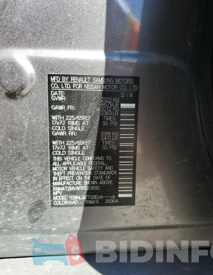 KNMAT2MV5FP520692 Photo# 13