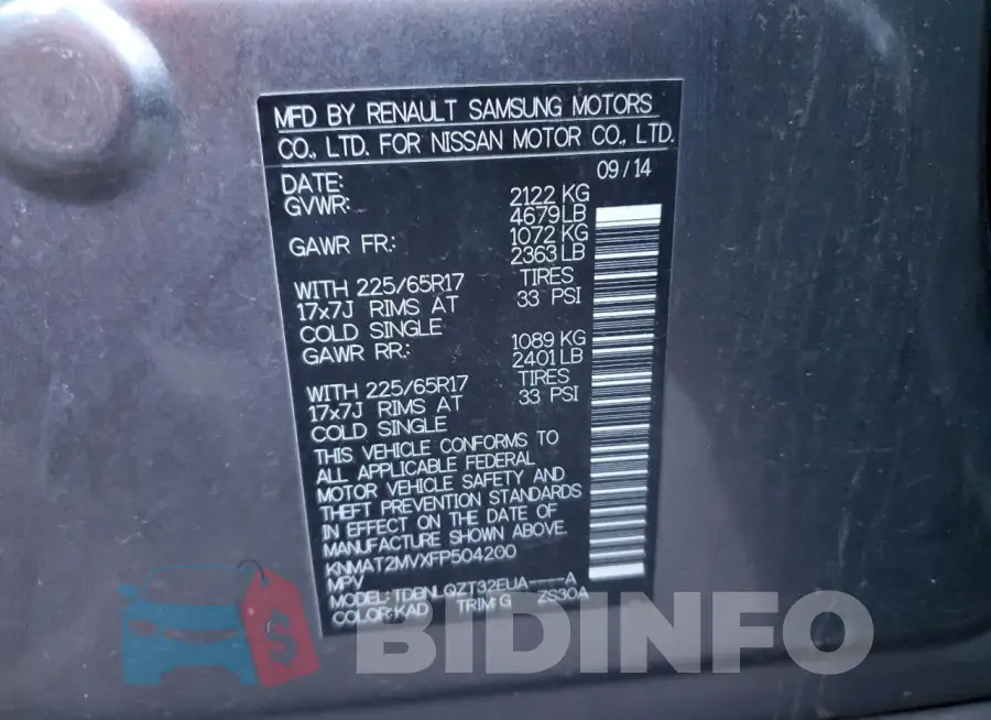 KNMAT2MVXFP504200 Photo# 13