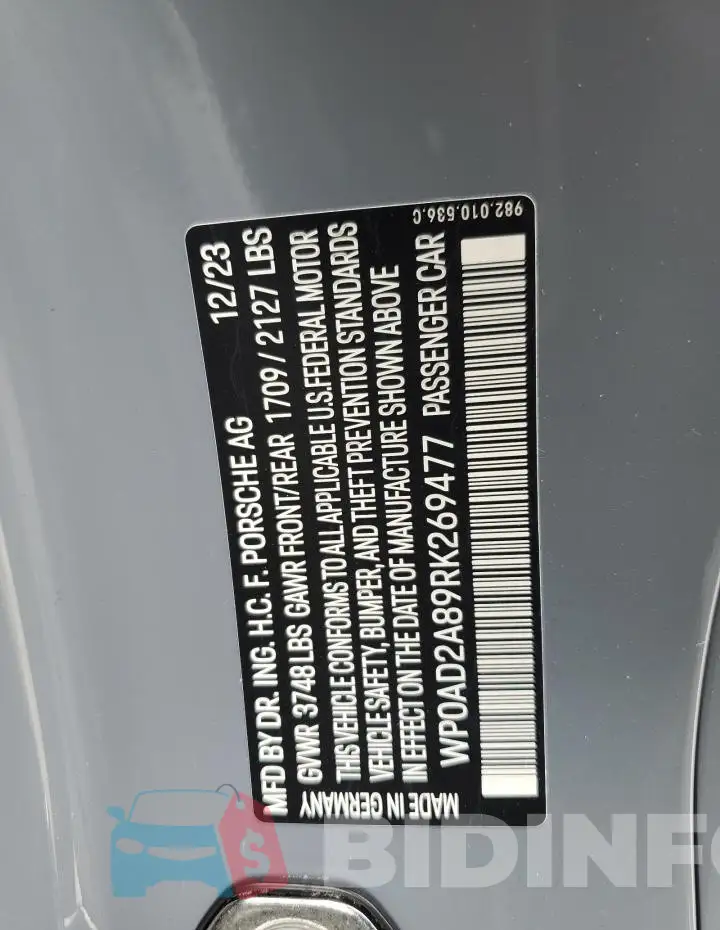 WP0AD2A89RK269477 Photo# 13