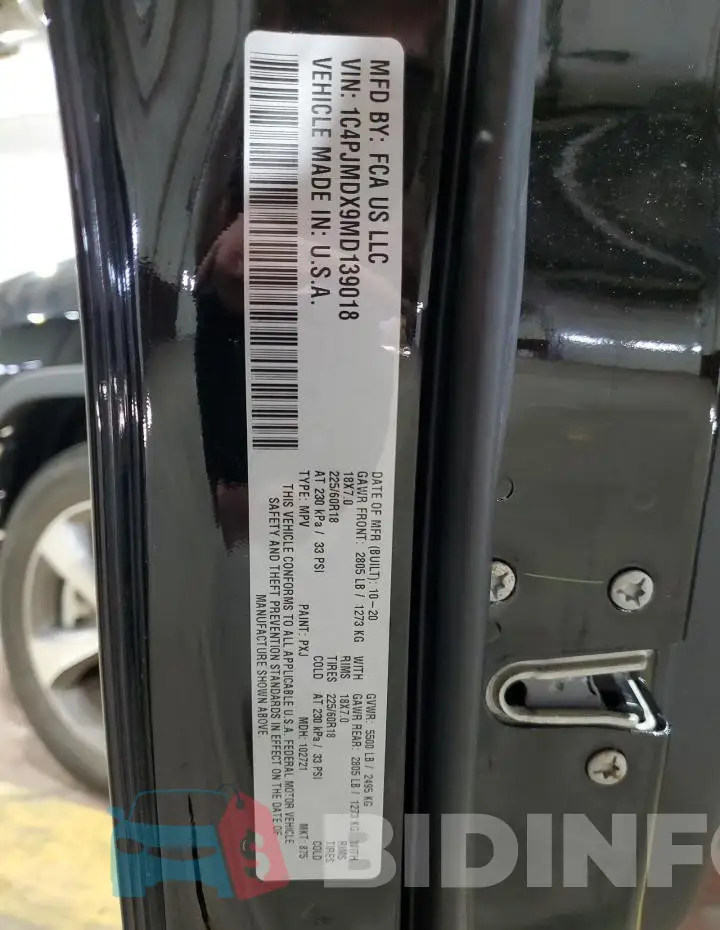 1C4PJMDX9MD139018 Photo# 14