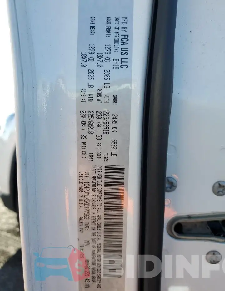 1C4PJMLX5KD477563 Photo# 12