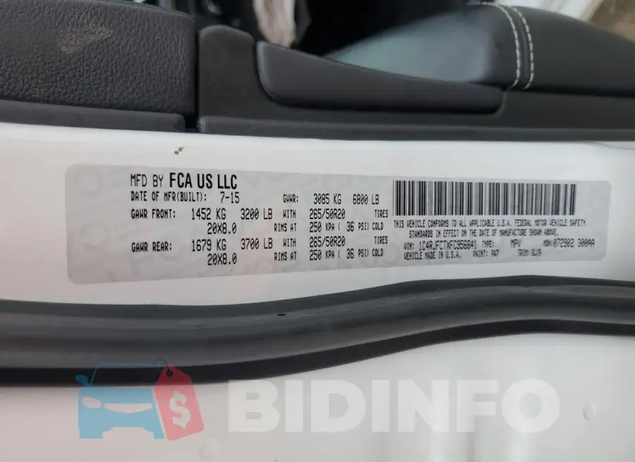 1C4RJFCTXFC956641 Photo# 14