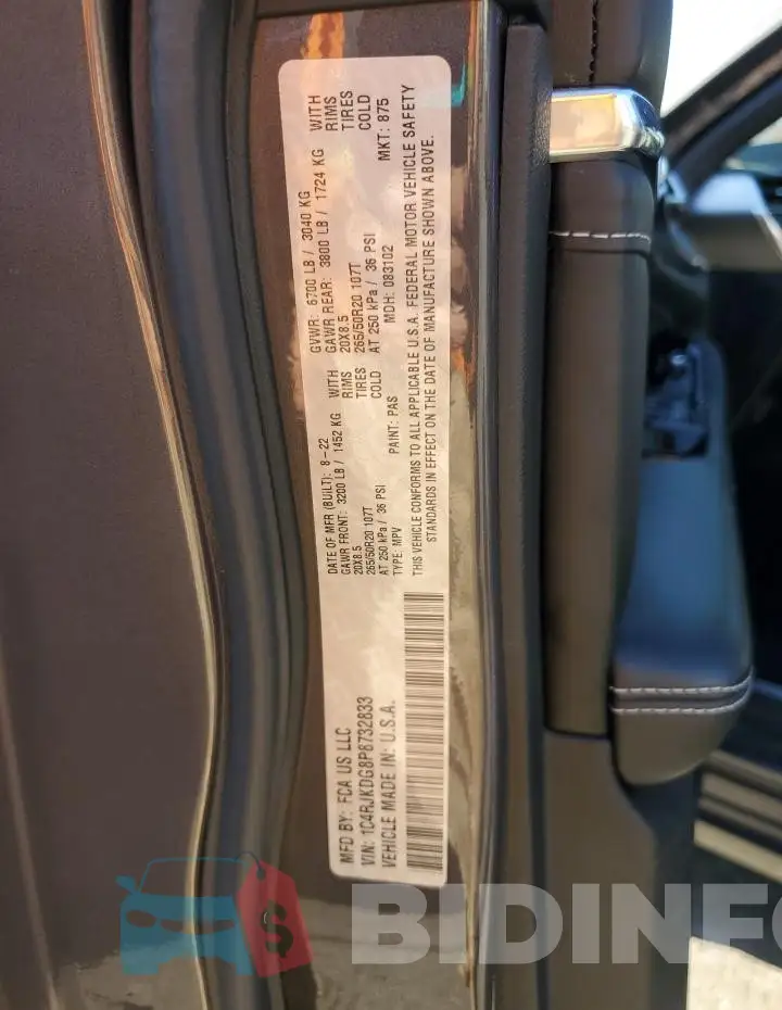 1C4RJKDG8P8732833 Photo# 13