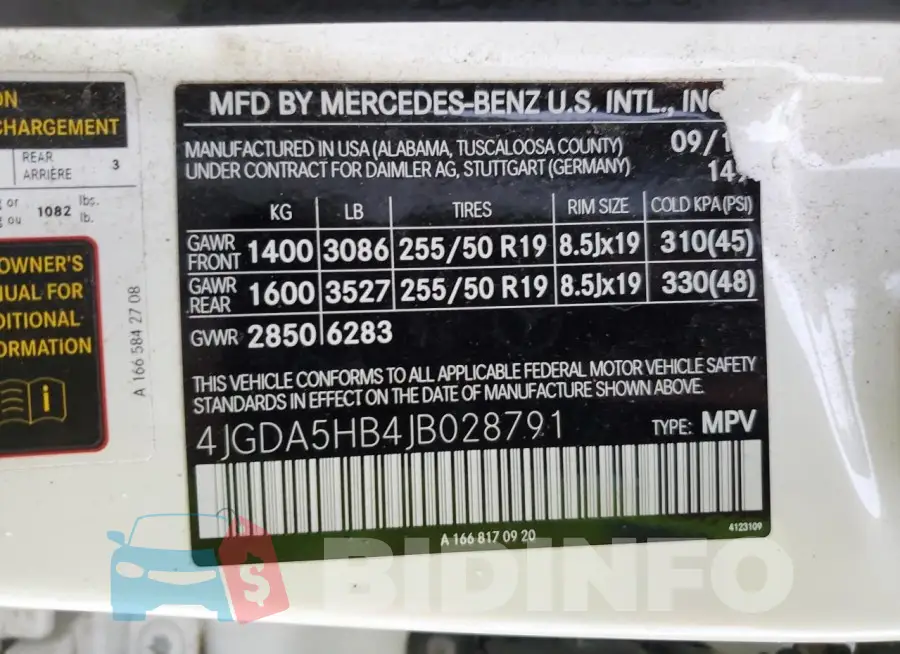 4JGDA5HB4JB028791 Photo# 14