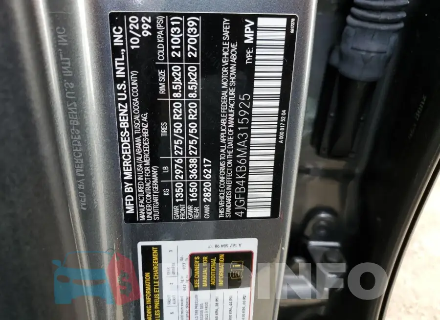 4JGFB4KB6MA315925 Photo# 13