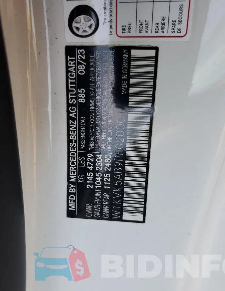W1KVK5AB9PF020001 Photo# 12