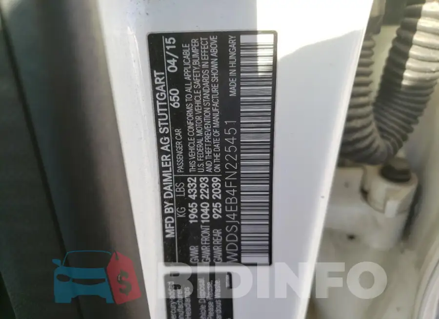 WDDSJ4EB4FN225451 Photo# 12