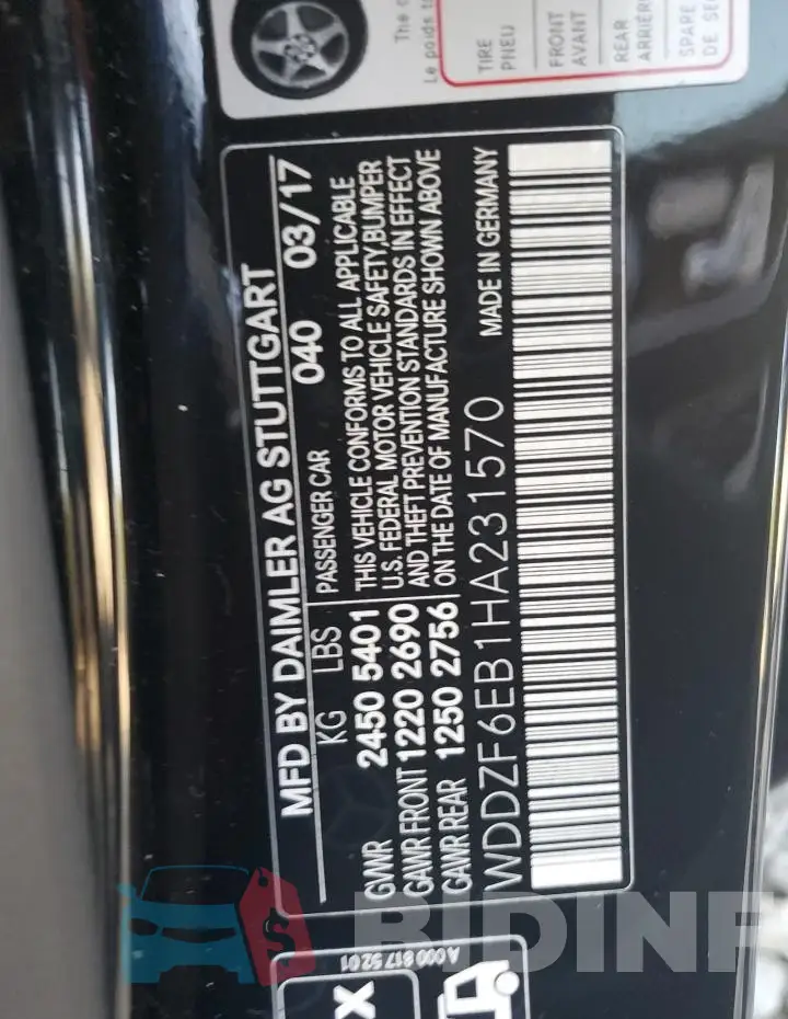 WDDZF6EB1HA231570 Photo# 12