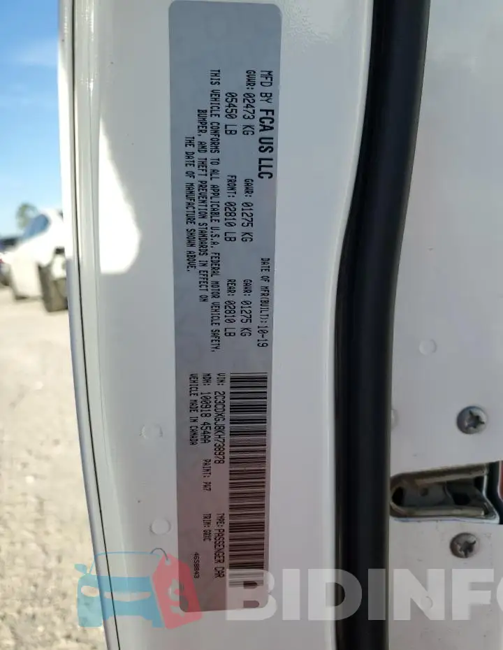 2C3CDXGJ8KH738978 Photo# 12