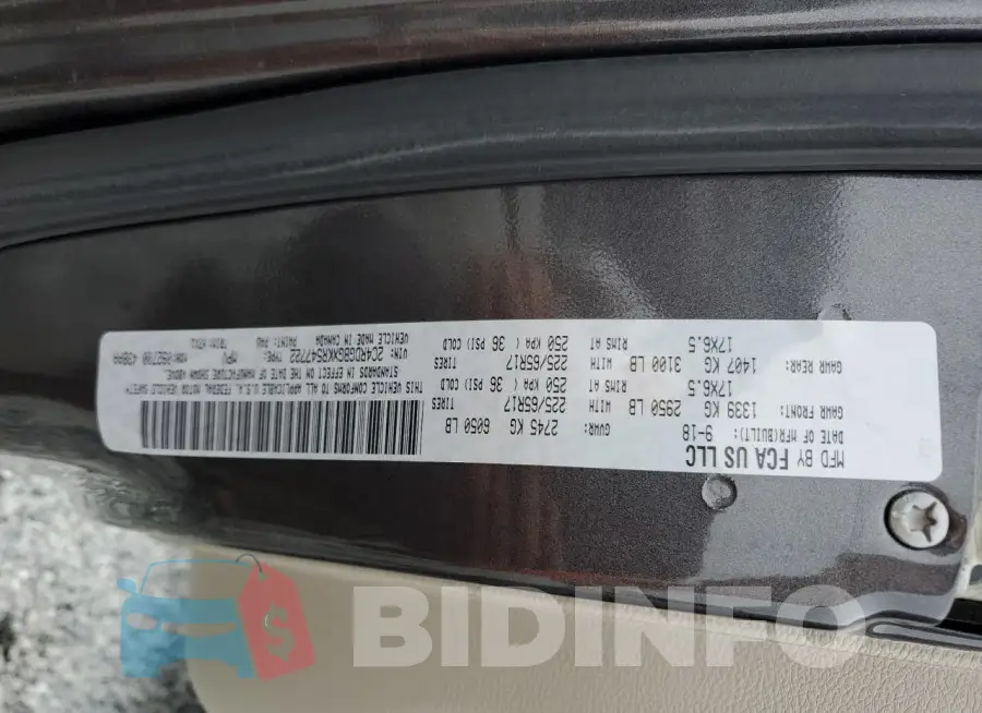 2C4RDGBGXKR547722 Photo# 13