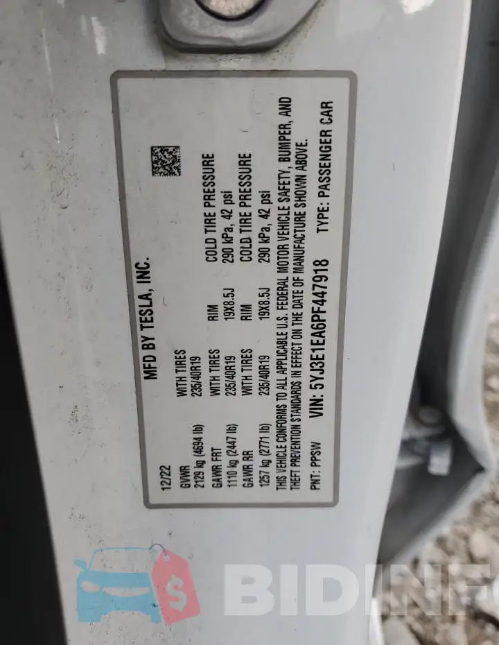 5YJ3E1EA6PF447918 Photo# 12