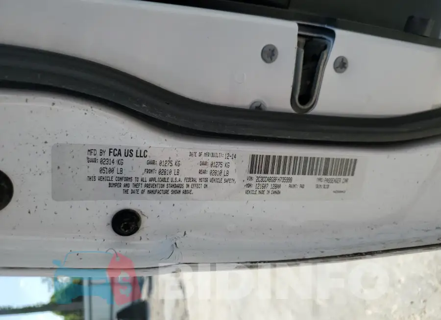 2C3CCABG8FH735998 Photo# 12