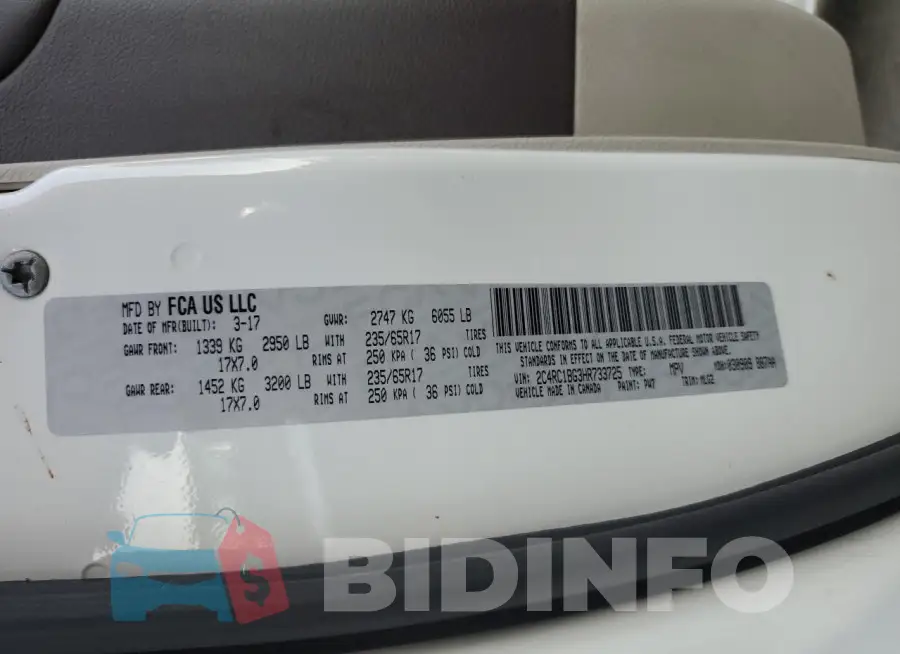 2C4RC1BG3HR733725 Photo# 13